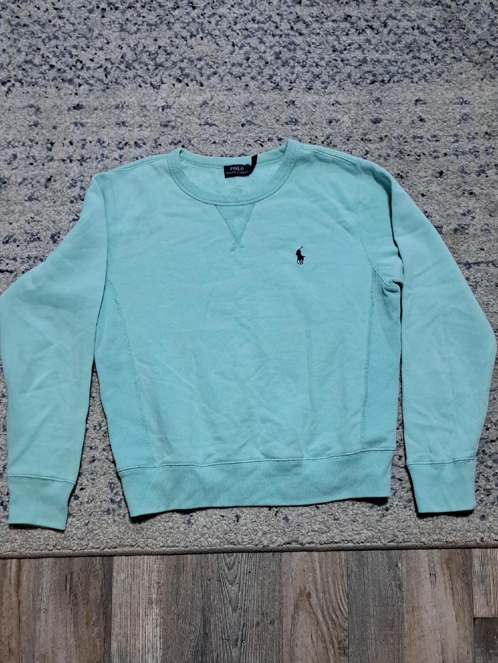 Polo by Ralph Lauren Mint Crewneck Pullover with Pony Logo